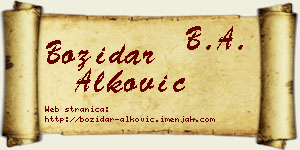 Božidar Alković vizit kartica